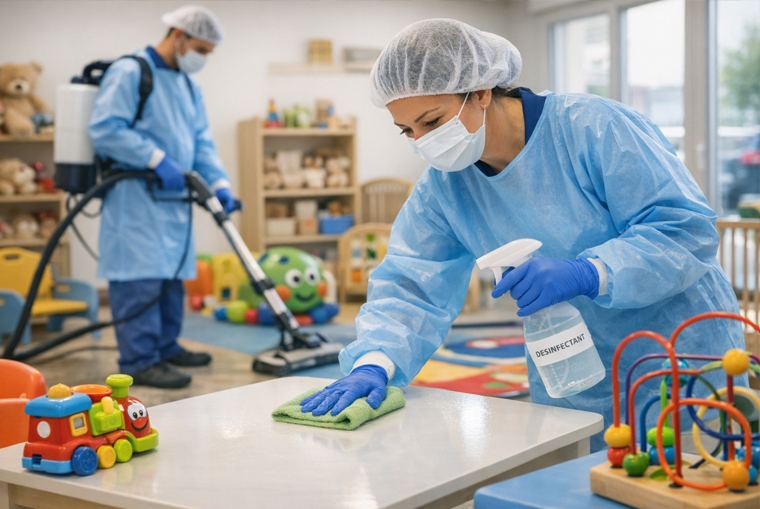 Bio-nettoyage en crèche à votre disposition
